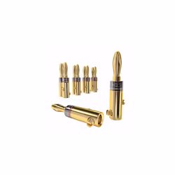 KabelDirekt Banana Plug (6 sq mm Connectors, Screwable, Suitable to flexibly Connect Cables to Hi-Fi boxes, amplifiers, AV re ...
