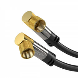 KabelDirekt 1013 coaxial cable 2 m F-type Black