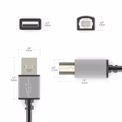 KabelDirekt 1061 USB cable USB 2.0 5 m USB A USB B Grey
