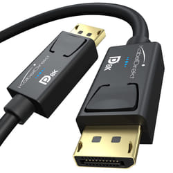 CableDirect - 8K DisplayPort & DP Cable  Special A.I.S. Shielding & Official VESA Certification - 6ft (for DP 1.4 Gaming PCs/laptops/Graphics Cards/Mo