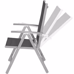 TecTake 401632 outdoor furniture set Black, Silver