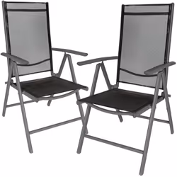 TecTake 401633, Anthracite, Black, Aluminium, Plastic, Polyester, 670 mm, 560 mm, 1050 mm, 3.1 kg