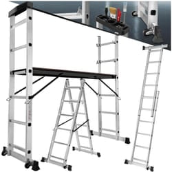 Platform Ladder Combination Scaffold Multi Purpose Aluminium Work 3 Way Step