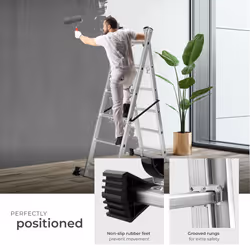 Platform Ladder Combination Scaffold Multi Purpose Aluminium Work 3 Way Step