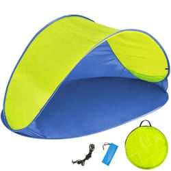 Popup beach sea tent wind sun UV protection shade shelter canopy festival new - blue/yellow