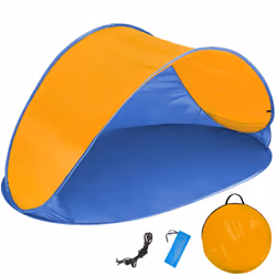 Popup beach sea tent wind sun UV protection shade shelter canopy festival new - blue/orange