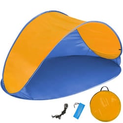 Popup beach sea tent wind sun UV protection shade shelter canopy festival new - blue/orange