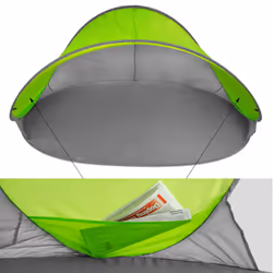 Popup beach sea tent wind sun UV protection shade shelter canopy festival new - grey/green