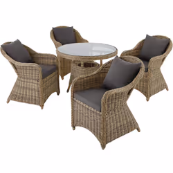 TecTake 401765 outdoor furniture set Brown