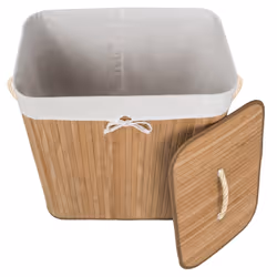 TecTake 401834 laundry basket Polyester, Cotton, Bamboo Beige