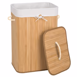 TecTake 401836 laundry basket Polyester, Cotton, Bamboo Beige