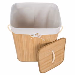 TecTake 401836 laundry basket Polyester, Cotton, Bamboo Beige