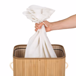TecTake 401836 laundry basket Polyester, Cotton, Bamboo Beige - Additional view 4