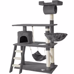 TecTake 401853, Polyester, Grey, 1050 mm, 600 mm, 1410 mm, 13.9 kg