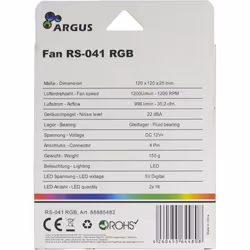Inter-Tech RS-041 RGB Computer case Fan 12 cm Black - Additional view 5