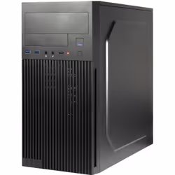 Inter-Tech IT-6521 Straight, Micro Tower, PC, Black, micro ATX, Mini-ITX, Home/Office, 12.5 cm