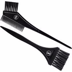 K-Pro Dyeing Brush Set - Brush to Dye Hair, Black with Comb 2-pack
