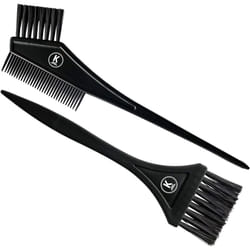 K-Pro Dyeing Brush Set - Brush to Dye Hair, Black with Comb 2-pack