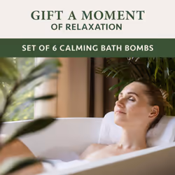 Christmas Gifts for Women 6X Organic Handmade Bath Bombs with Natural Essential Oil - Gifts for Her - Christmas Gifts for Girls - Bath Bombs for Girls