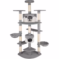 TecTake 402184, Polyester, Grey, White, 18.7 kg