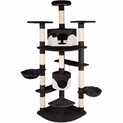 TecTake 402185, Polyester, Black, White, 18.7 kg