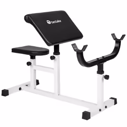 Weight Bench Preacher Bicep Curls Training Seated Workout Adjustable Fitness