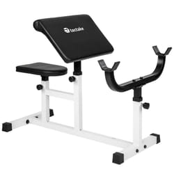 Weight Bench Preacher Bicep Curls Training Seated Workout Adjustable Fitness