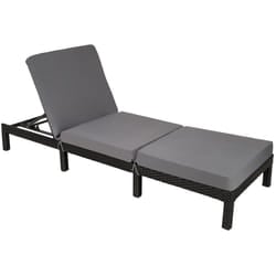 TecTake 402307 beach chair Black Polyester, Steel