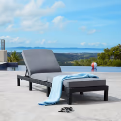 TecTake 402307 beach chair Black Polyester, Steel