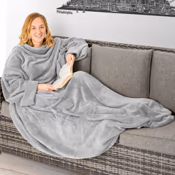 TecTake 402425 throw blanket Polyester Grey