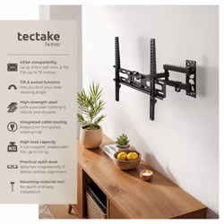 TV Wall Mount Television Brackets 26 to 75 Inch TVs Tilt Swivel Holder Bracket