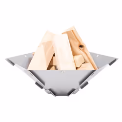 FENNEK HEXAGON, Firewood, Stainless steel, Stainless steel, 590 mm, 500 mm, 185 mm