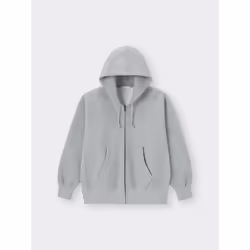 Gu By Uniqlo Heavyweight Sweat Full Zip Hoodie  Long Sleeve  +os  Us - 03 GRAY/XL