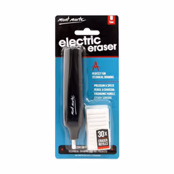 MONT MARTE Electric Eraser - 30 pieces Refills included, Battery operated - Ideal for easy and comfortable erasing - 5mm Rubber Eraser - Perfect...