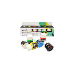Ceramic Paint Set - 6 pieces x 20ml - Water resistant Ceramic Colours - Ideal Porcelain Paint for painting Cups, Vases and Bowls