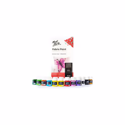 Fabric Paint Set â 12 Pieces x 20ml â Permanent Textile Paints â Ideal Colours for Clothing, Bags and All Fabrics