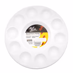 Paint Palette â Round â 17cm â Ideal Artist Palette for Gouache, Acrylic Paint and Watercolours â Palette with a tota ...