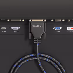 Dual Link DVI cable, Nylon braided, ferrite core and break-proof full-metal plugs â 1m (digital DVI-D/24+1 monitor cable, DVI to DVI, up to