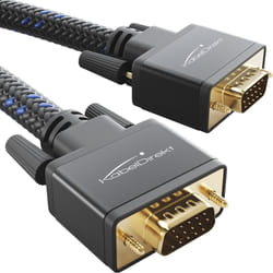 â VGA monitor cable with full-metal connectors and high-purity copper conductors â 2m (Full HD, VGA to VGA, connects computers to