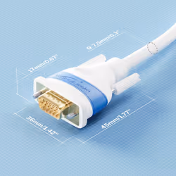 â VGA cable for maximum video quality thanks to high-purity copper conductors â 0,5m (Full HD, VGA to VGA, connects computers to