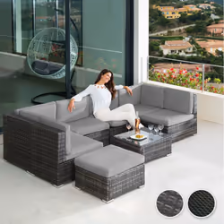 TecTake 402698 outdoor furniture set Grey
