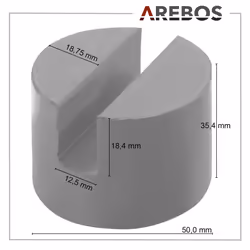 AREBOS Rubber Support Rubber Block Manoeuvring Jack 50 x 35.4 mm