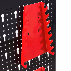 AREBOS Tool wall 3-piece perforated wall workshop | 17-piece hook set & brackets | Perforated metal tool wall for workshop equipment | Red - Additional view 7