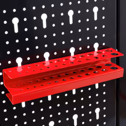 AREBOS Tool wall 3-piece perforated wall workshop | 17-piece hook set & brackets | Perforated metal tool wall for workshop equipment | Red - Additional view 8