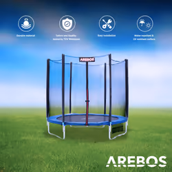 AREBOS trampoline edge cover spring protection Ã 305 cm | trampoline edge protection | trampoline accessories made of PVC and PE | 28 cm wide | blue