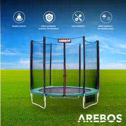 AREBOS trampoline edge cover spring protection Ã 366 cm | trampoline edge protection | trampoline accessories made of PVC and PE | 28 cm wide | green