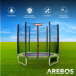 AREBOS trampoline edge cover spring protection Ã183cm |trampoline edge protection | trampoline accessories made of PVC & PE | 28cm wide | light green