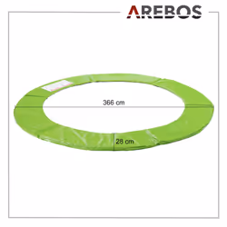 AREBOS trampoline edge cover spring protection Ã366cm |trampoline edge protection | trampoline accessories made of PVC & PE | 28cm wide | light green