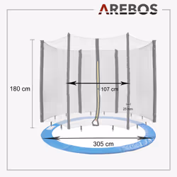Arebos AR-HE-PN305-8 exercise trampoline - Additional view 7