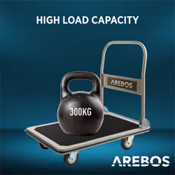Platform Trolley - 300kg, black - Additional view 6